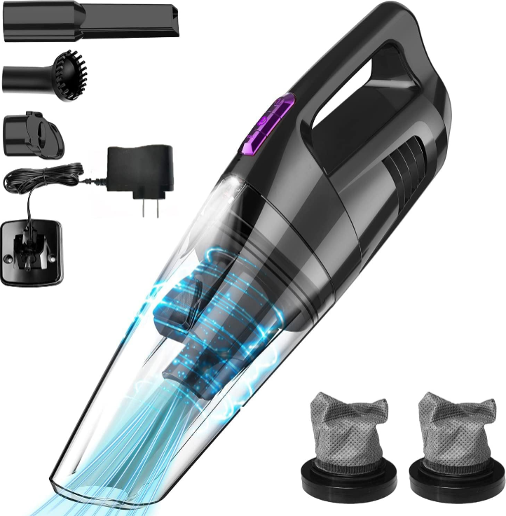 WhallPro® Handheld Vacuum Cordless EV-607, Dry Wet Hand Vacuum Cleaner 8500 PA Suction