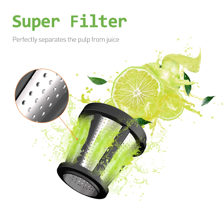 WhallPro Slow Masticating Juice - Cold Press Juicer Machines with Touchscreen,Reverse Function, Soft & Hard Produce, Quiet Motor