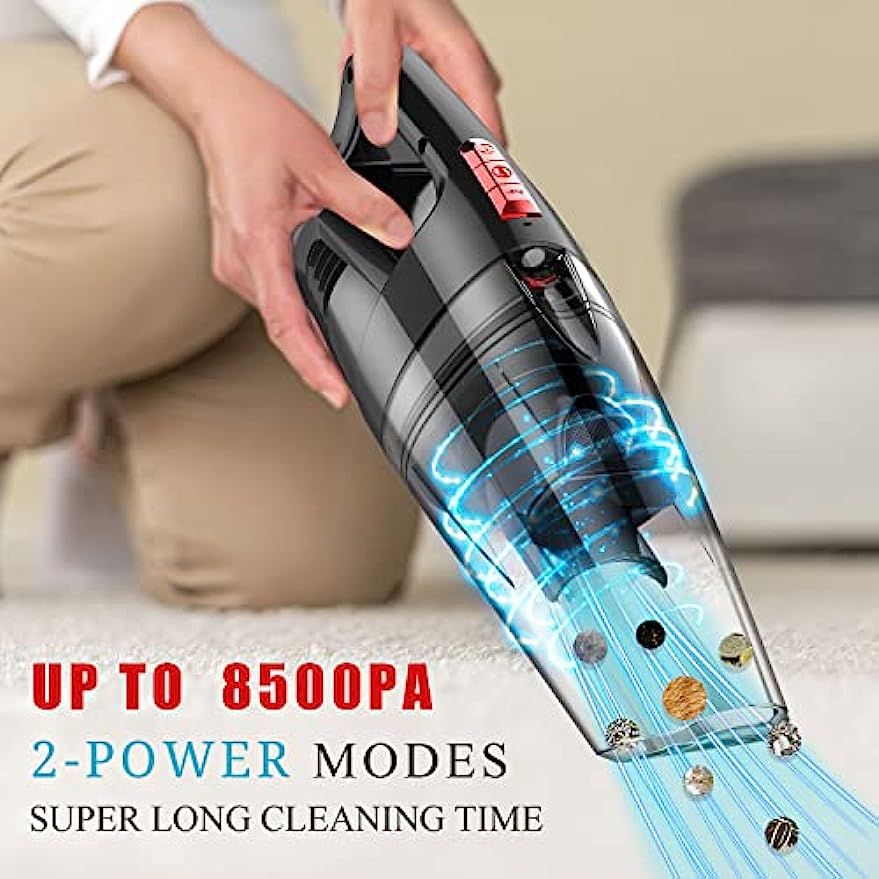 WhallPro® Handheld Vacuum Cordless EV-607, Dry Wet Hand Vacuum Cleaner 8500 PA Suction