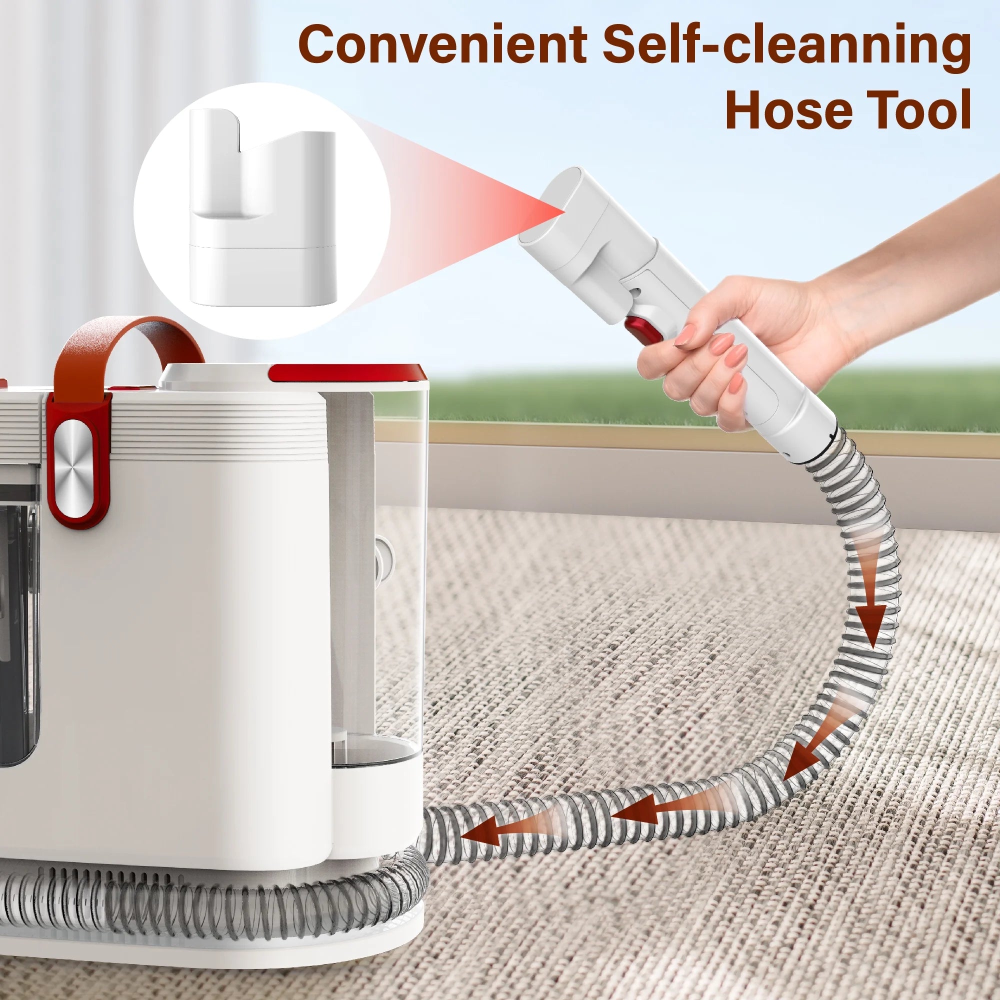WhallPro® Carpet & Upholstery Cleaner Machine, Portable Spot Vacuum for Couch, Sofa, Pet Stain, Car Seat