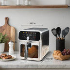WhallPro 6QT All-Stainless Air Fryer, 8-in-1 Hot Oven with Digital LED Touchscreen & Visible Window