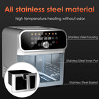 WhallPro 6QT All-Stainless Air Fryer, 8-in-1 Hot Oven with Digital LED Touchscreen & Visible Window