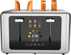 WhallPro® Cold Press Juicer & 4-Slice Touchscreen Toaster Combo Set