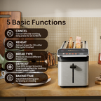 WhallPro® Cold Press Juicer & Smart 2-Slice Toaster Combo Set