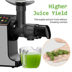 WhallPro® Masticating Slow Juicer –Stainless Steel, Touchscreen with 2 Speed Modes