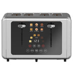 WhallPro® Touch Screen Toaster 2 & 4 Slice | Stainless Steel, Digital Timer, Sound | 6 Bread Types & Shades