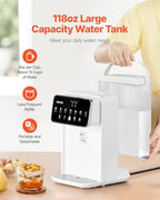 NEW Instant Hot Water Dispenser, Countertop Boiling Water Dispenser with Adjustable 7 Temperatures & 7 Water Volumes, 118oz Removable Water Tank, Quick Heating with Touchscreen & Child Lock for Home