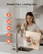 NEW Pizza Stone, 16 x 14 x 0.6 Inch Rectangular Cordierite Pizza Stone, Large Baking-Stone with Scraper, 1450℉ Heat-Resistant Cordierite Cooking Stones for Kitchen Bake Oven, BBQ Grill