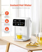 NEW Instant Hot Water Dispenser, Countertop Boiling Water Dispenser with Adjustable 7 Temperatures & 7 Water Volumes, 118oz Removable Water Tank, Quick Heating with Touchscreen & Child Lock for Home