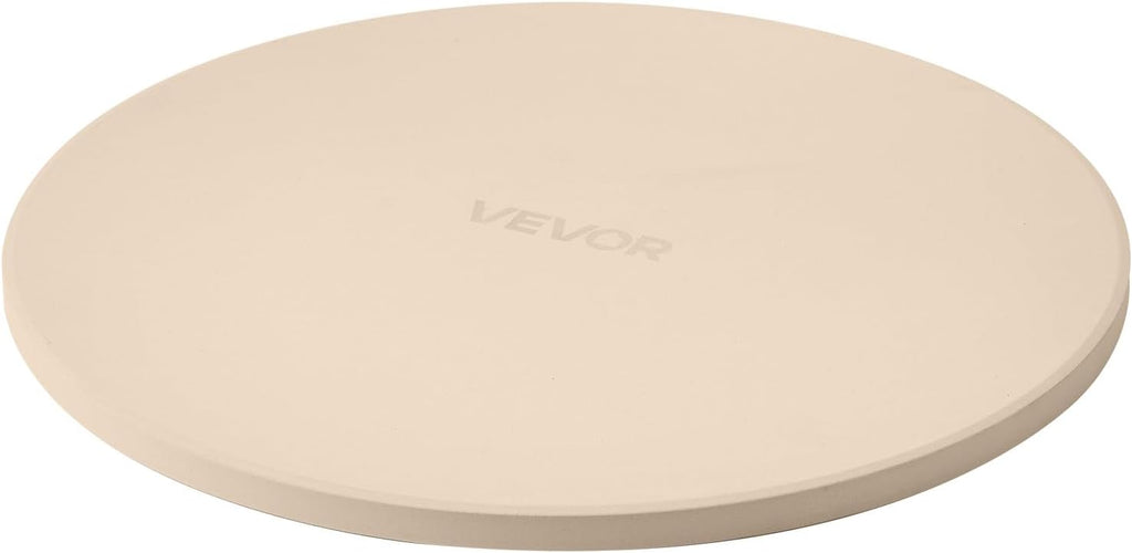 NEW Pizza Stone, 15 in Round Pizza Stone, 0.67 in Large Cordierite Baking-Stone with Metal Peel, Scrape, 1450℉ Heat-Resistant Cooking Stones, for Kitchen Oven, Baking Pizzas, BBQ Grilling