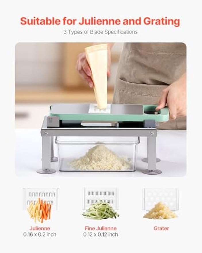 NEW Vegetable Chopper Mandoline Slicer, All-in-1 Food Veggie Cutter with 9 Stainless Steel Blades, Cheese Grater Onion Potato Dicer with Container,Salad Spiralizer Kitchen Gadgets&Essentials