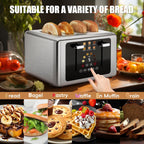 WhallPro® Cold Press Juicer & 4-Slice Touchscreen Toaster Combo Set