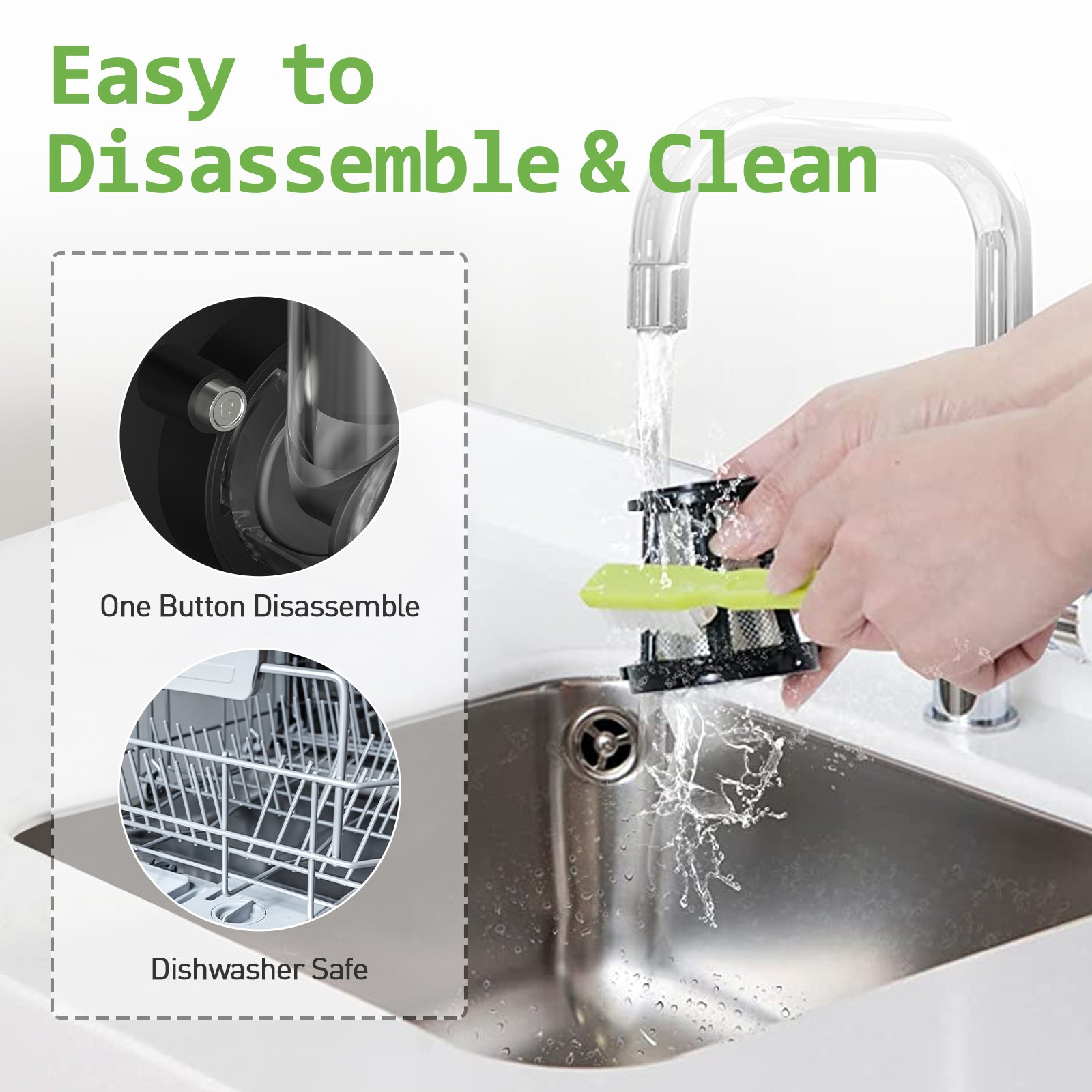 WhallPro® Masticating Slow Juicer –Stainless Steel, Touchscreen with 2 Speed Modes