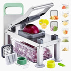 NEW Vegetable Chopper Mandoline Slicer, All-in-1 Food Veggie Cutter with 9 Stainless Steel Blades, Cheese Grater Onion Potato Dicer with Container,Salad Spiralizer Kitchen Gadgets&Essentials