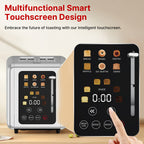 WhallPro® Touch Screen Toaster 2 & 4 Slice | Stainless Steel, Digital Timer, Sound | 6 Bread Types & Shades