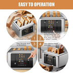 WhallPro® Touch Screen Toaster 2 & 4 Slice | Stainless Steel, Digital Timer, Sound | 6 Bread Types & Shades