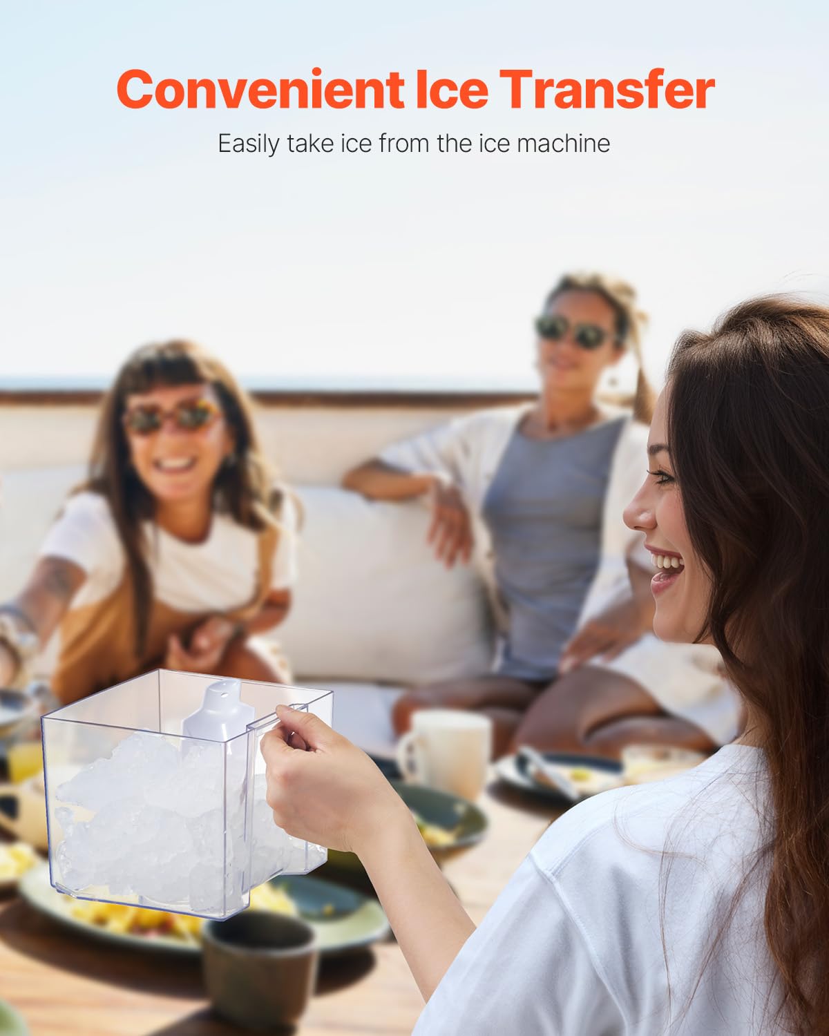 NEW Nugget Ice Maker, 37lbs/24H, with Self Cleaning, with Ice Scoop and Basket, Stainless Steel Ice Machine with Convenient Ice Transfer for Home Kitchen Office