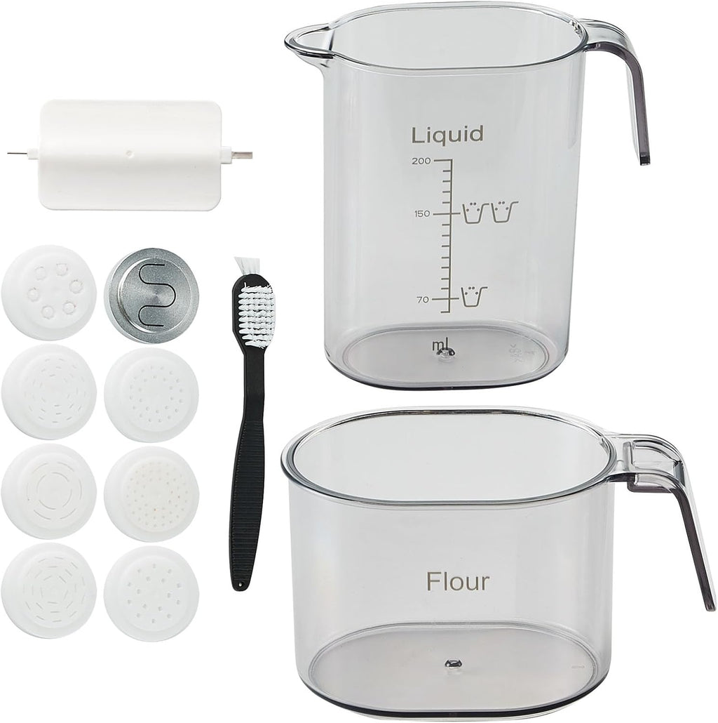 NEW Electric Pasta Maker, 150W Automatic Noodle Maker Machine with 8 Pasta Shapes, 4 Intelligent Modes, 500g Flour Capacity Pasta Maker Machine with Measuring Cups, Cleaning Brush for Home Kitchen