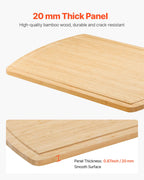 NEW Noodle Board Stove Cover, Stove Top Cover Board for Gas Burner & Electric Stove, Bamboo Wood Cutting Board with Juice Grooves, RV Stovetop/ Kitchen Sink Cover for Counter Space & Tray, Natural