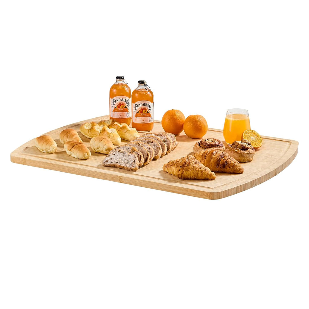 NEW Noodle Board Stove Cover, Stove Top Cover Board for Gas Burner & Electric Stove, Bamboo Wood Cutting Board with Juice Grooves, RV Stovetop/ Kitchen Sink Cover for Counter Space & Tray, Natural