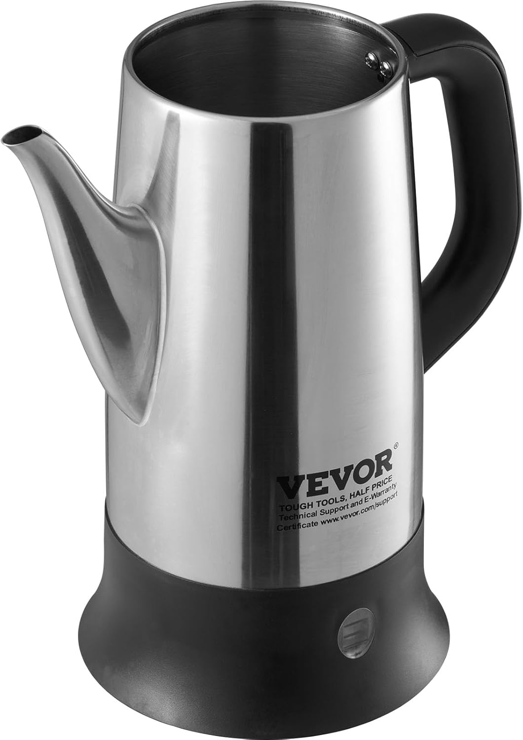 NEW 12-Cup Electric Percolator Coffee Pot, 304 Stainless Steel Body Coffee Percolator with Keep Warm Function & Heat-Resistant Handle, Classic Coffee Maker, Quick Brew & Easy-Pour Spout, Silver
