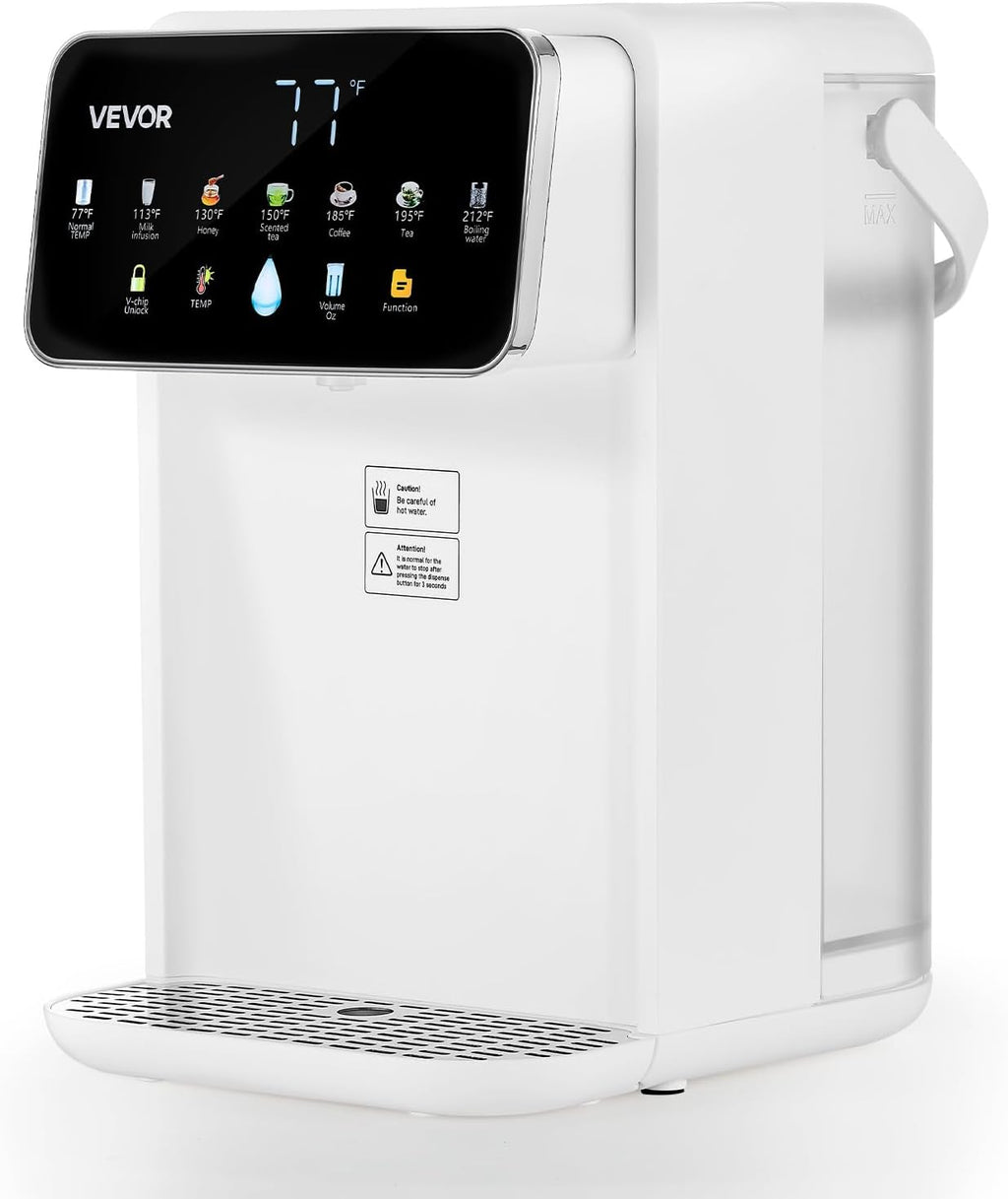 NEW Instant Hot Water Dispenser, Countertop Boiling Water Dispenser with Adjustable 7 Temperatures & 7 Water Volumes, 118oz Removable Water Tank, Quick Heating with Touchscreen & Child Lock for Home