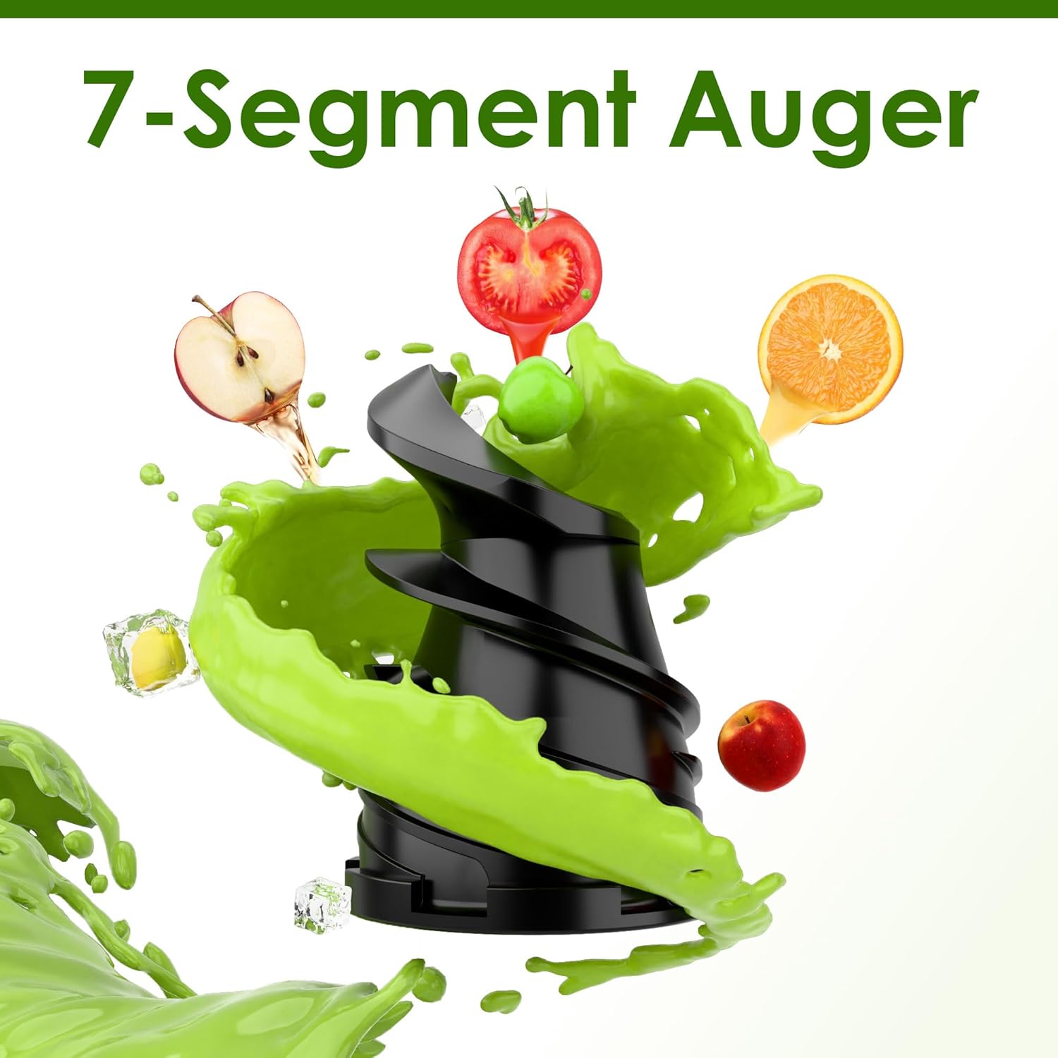 WhallPro® Cold Press Juicer Machine with Touchscreen, Slow Masticating Machines with 4.5" Extra Large Feed Chute, Reverse Function, Soft & Hard Models