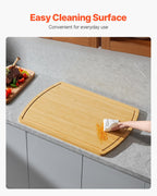NEW Noodle Board Stove Cover, Stove Top Cover Board for Gas Burner & Electric Stove, Bamboo Wood Cutting Board with Juice Grooves, RV Stovetop/ Kitchen Sink Cover for Counter Space & Tray, Natural