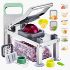 NEW Vegetable Chopper Mandoline Slicer, All-in-1 Food Veggie Cutter with 9 Stainless Steel Blades, Cheese Grater Onion Potato Dicer with Container,Salad Spiralizer Kitchen Gadgets&Essentials