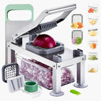 NEW Vegetable Chopper Mandoline Slicer, All-in-1 Food Veggie Cutter with 9 Stainless Steel Blades, Cheese Grater Onion Potato Dicer with Container,Salad Spiralizer Kitchen Gadgets&Essentials