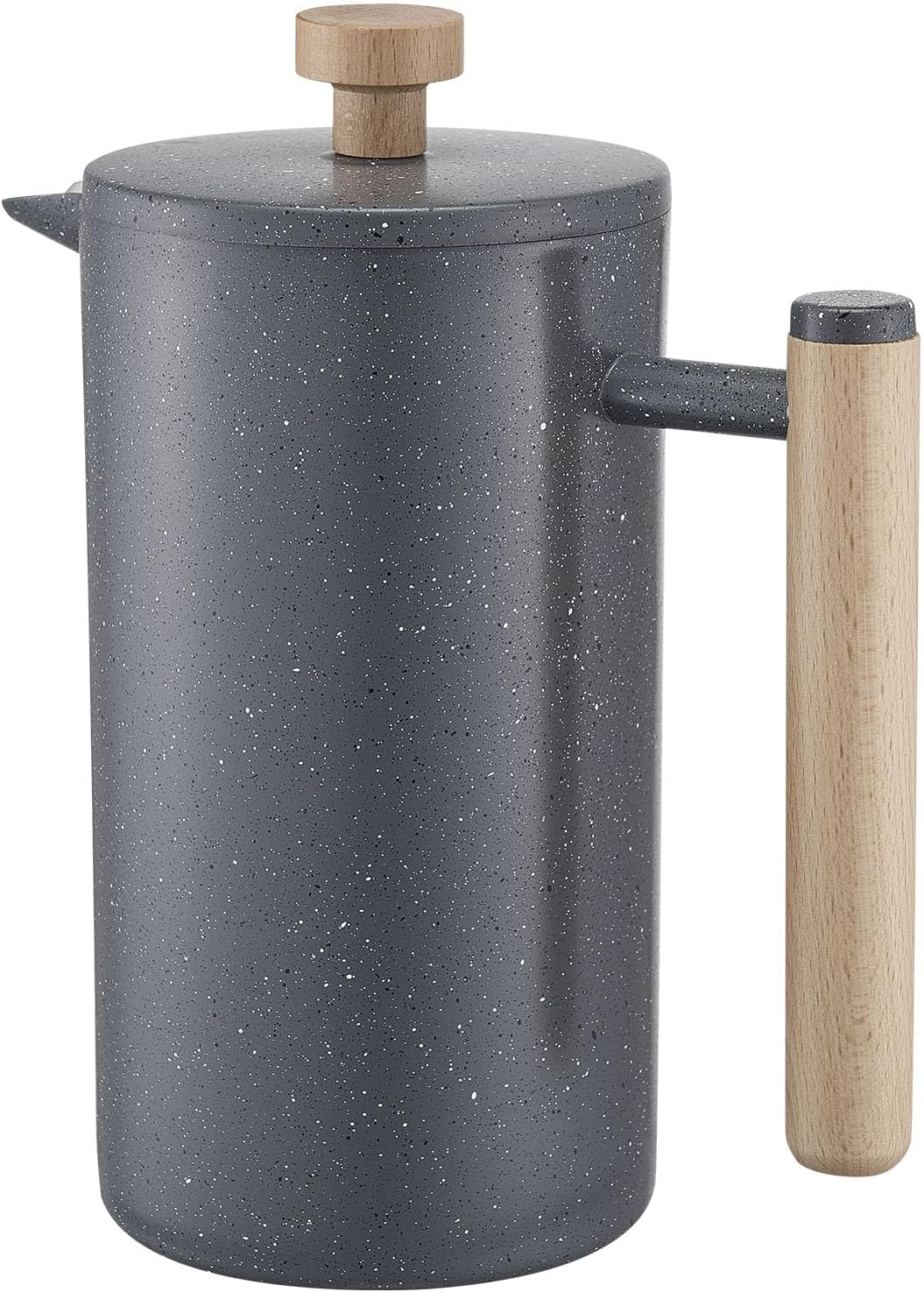 NEW French Press Coffee Maker, 34 Ounce 1 Liter Stainless Steel Coffee Press Tea Maker with Filter, Large Double Wall Insulated French Presses Cold Brew for Camping Travel Home Kitchen, Black