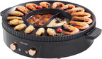 NEW Hot Pot with Grill, 1800W 2-in-1 Electric Smokeless Grill and Hot Pot, Korean BBQ Shabu Shabu Hotpot with Separate Dual Temperature Control, Non-stick Pan, for 2-8 People Family Dining