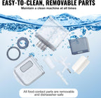 NEW Electric Pasta Maker, 150W Automatic Noodle Maker Machine with 8 Pasta Shapes, 4 Intelligent Modes, 500g Flour Capacity Pasta Maker Machine with Measuring Cups, Cleaning Brush for Home Kitchen