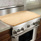 NEW Noodle Board Stove Cover, Stove Top Cover Board for Gas Burner & Electric Stove, Bamboo Wood Cutting Board with Juice Grooves, RV Stovetop/ Kitchen Sink Cover for Counter Space & Tray, Natural