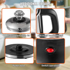 NEW 12-Cup Electric Percolator Coffee Pot, 304 Stainless Steel Body Coffee Percolator with Keep Warm Function & Heat-Resistant Handle, Classic Coffee Maker, Quick Brew & Easy-Pour Spout, Silver