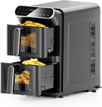 WhallPro® 11L Dual Basket Air Fryer – Independent Cook, Visible Windows, One-Touch Smart Control