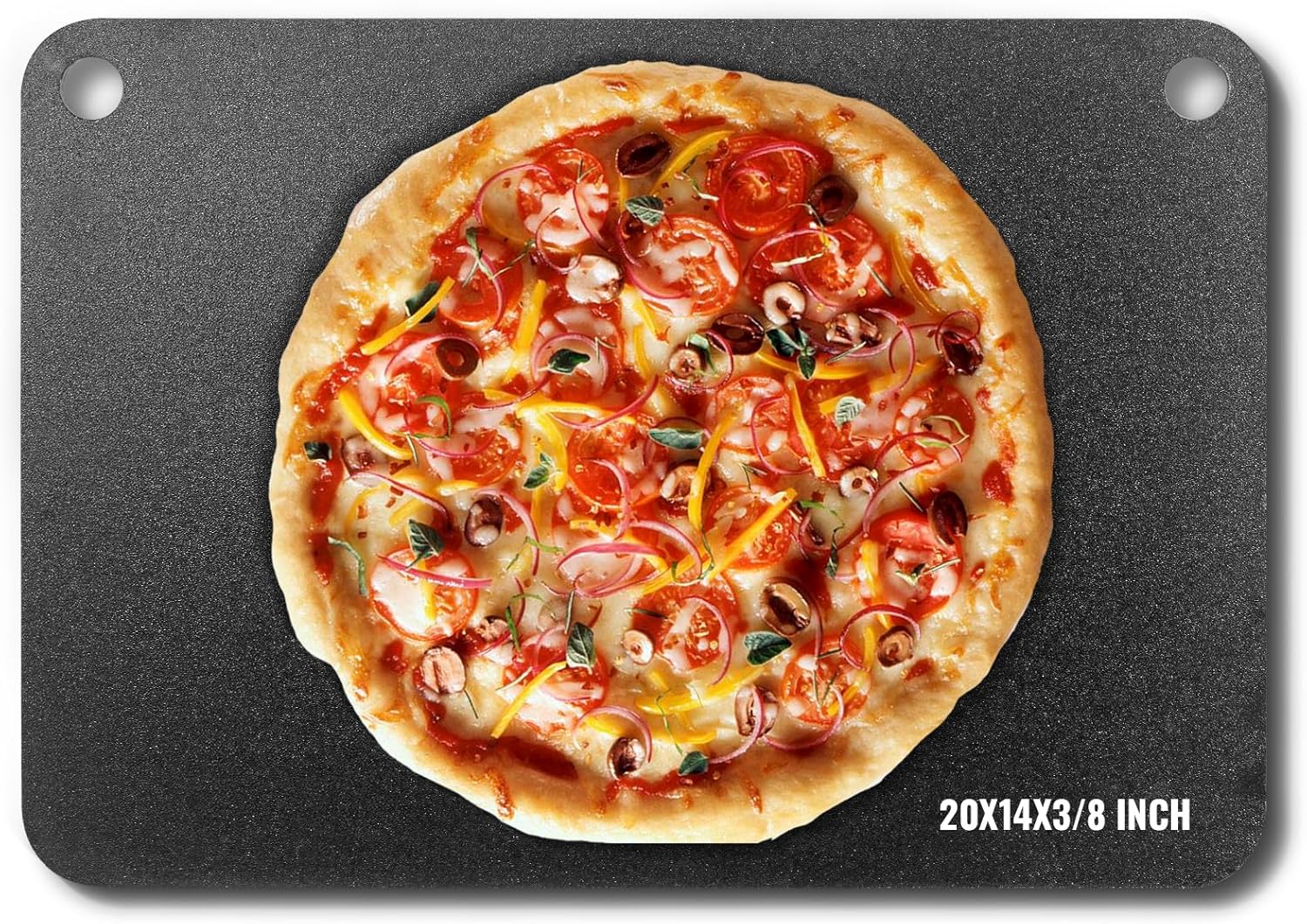 NEW Pizza Stone, 16 x 14 x 0.6 Inch Rectangular Cordierite Pizza Stone, Large Baking-Stone with Scraper, 1450℉ Heat-Resistant Cordierite Cooking Stones for Kitchen Bake Oven, BBQ Grill