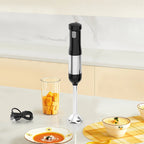 WhallPro® Cordless Immersion Hand Blender, 5-in-1 Cordless Hand Blender Set – Rechargeable, One-Touch Control and Stainless Steel Blades for Smoothies, Shakes or Soups, Black
