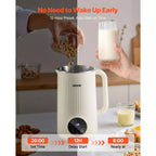 NEW 8-in-1 Nut Milk Maker,41oz Soy Milk Machine with 10 Blades, for Oat,Nut,Soy,Juice,Milkshake & Cereal,Self-Cleaning,Boil Water & 12-Hour Delay