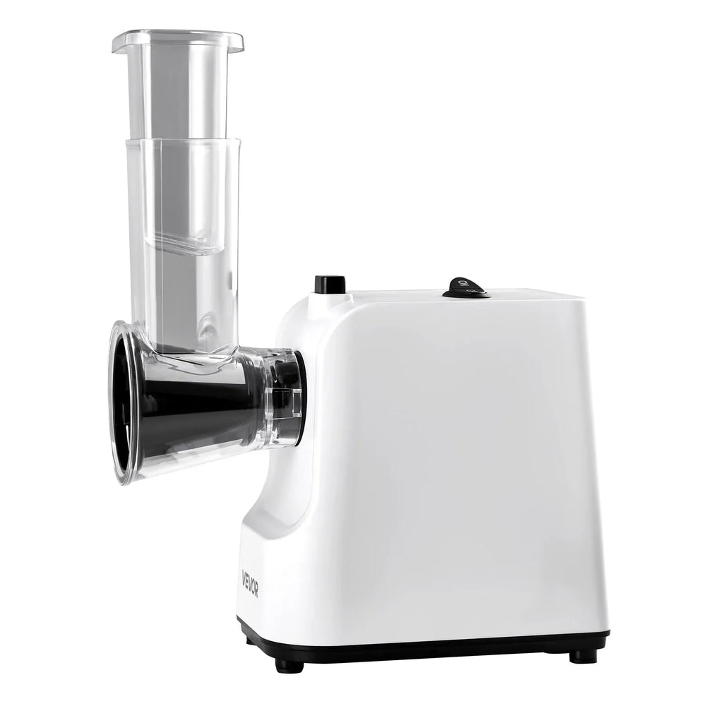 NEW Electric Cheese Grater Salad Maker, 200W Salad Shooter, Electric Vegetable Slicer Shredder Chopper for Fruits with 5 Attachments, Stainless Steel Food Cutter for Vegetables, and Cheeses