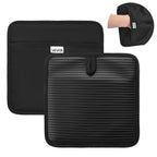 NEW Pot Holders, Heat Resistant to 500°F with Ribbed Soft Anti-Slip Silicone Strips, 100% Cotton 9.06 x 8.98 inch Hot Pads with 2 No-Marks Hooks, Washable Pot Trivets for Kitchen & Barbeque, 2 Pack