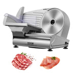 NEW Meat Slicer, 7.5 inch Electric Deli Food Slicer, 180W Meat Cutter with a Premium SUS420 Blade, 0-0.6 inch Adjustable Thickness, Food Slicer Machine for Meat, Hard Bread and Cheese, Home Use