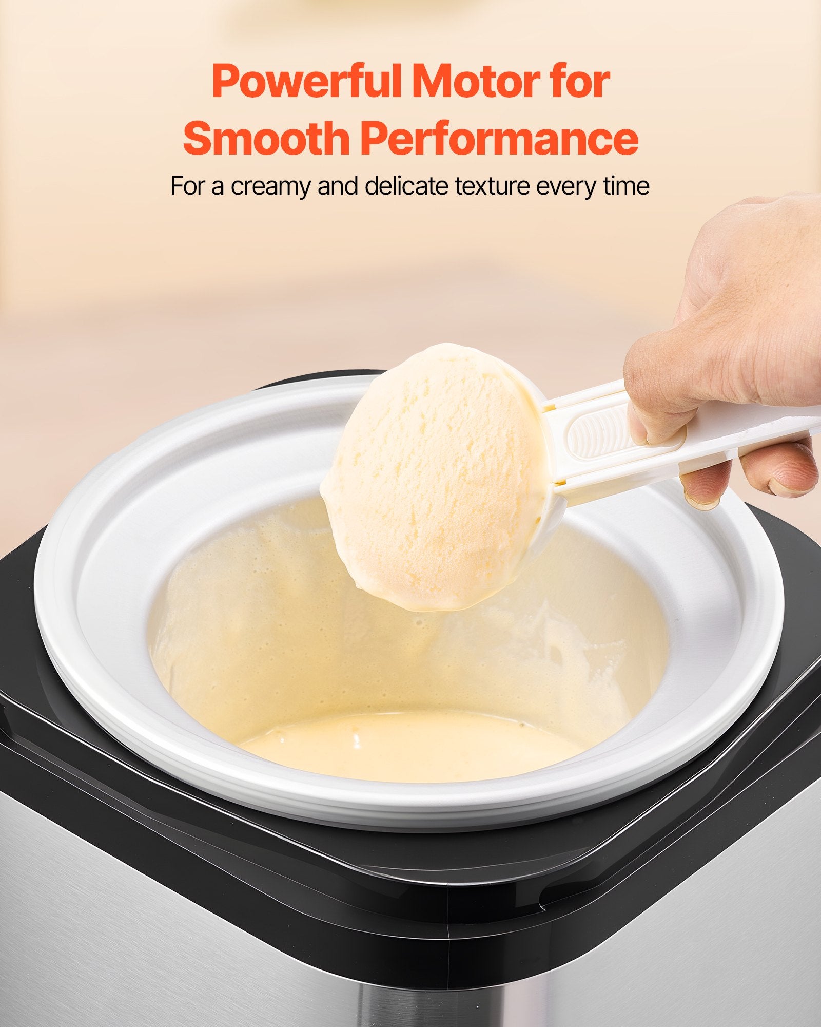 NEW Ice Cream Maker, 2.11 Qt. Large Capacity, Electric Automatic Ice-Cream Machine, with Easy Operation & Cleaning, Stainless Steel Shell, for Homemade Frozen Yogurt, Fruit Sorbet, Gelato, Silver