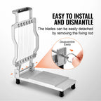 NEW Cheese Cutter with Wire, 0.39" & 0.78" Cheeser Butter Cutting Blade, Detachable Cheese Slicer Wire, Aluminum Alloy Commercial Cheese Slicer with 316 Stainless Steel Knife Wire, Kitchen Cooking