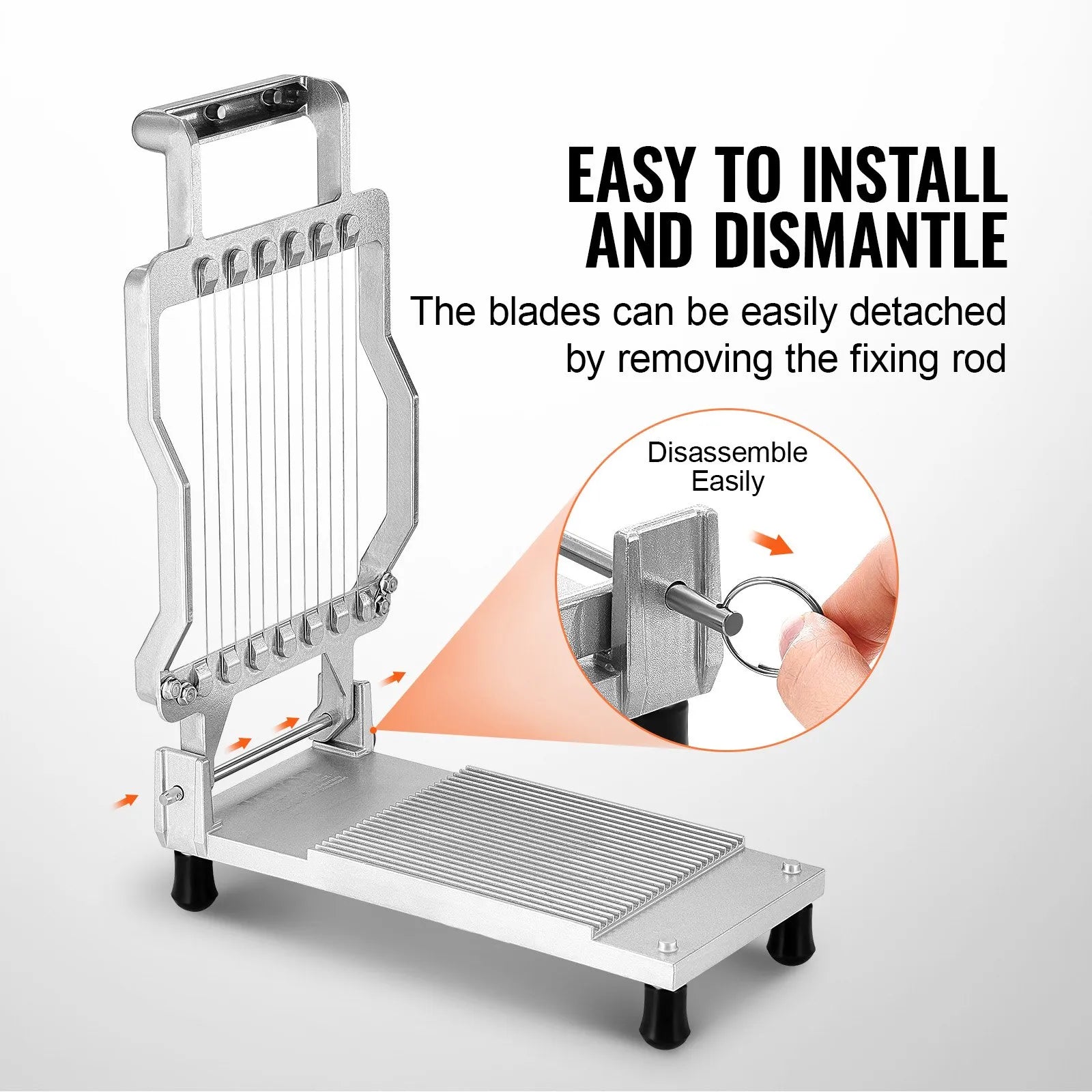 NEW Cheese Cutter with Wire, 0.39" & 0.78" Cheeser Butter Cutting Blade, Detachable Cheese Slicer Wire, Aluminum Alloy Commercial Cheese Slicer with 316 Stainless Steel Knife Wire, Kitchen Cooking
